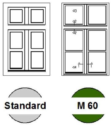 Vergleich konventionelle vs. M60 Fenster
